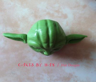 Close up Yoda face from Star War. - Cake by Han Dougan