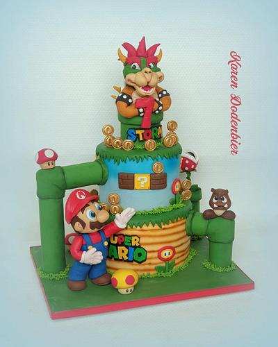 Super Mario and Bowser - Cake by Karen Dodenbier