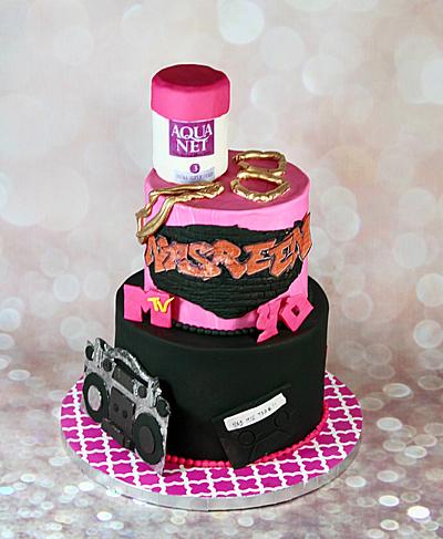 80s/90s theme cake - Cake by soods