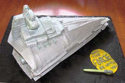 Star Wars - Imperial Star Destroyer - Lego Style Cake - Cake by Joyce Nimmo