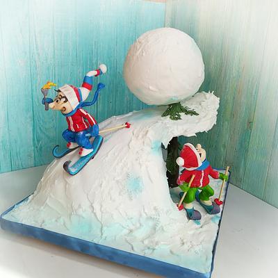 Торт лыжные прогулки. - Cake by Екатерина Андриянова 
