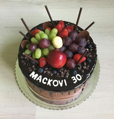 Chocolate cake with fruits - Cake by AndyCake