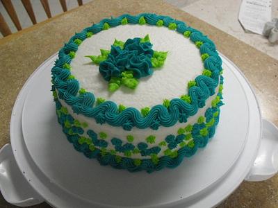Electric green and Tourquise - Cake by Aida Martinez