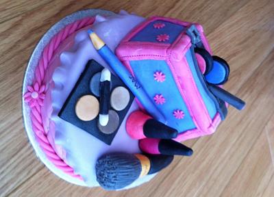 Girlie makeup cake  - Cake by Cossacakes