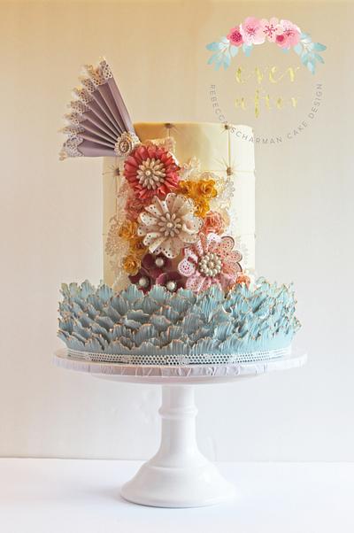 Shabby Chic Vintage Lace Cake - Cake by Ever After