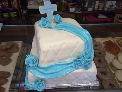 Baby Boys Baptism Cake - Cake by L's Lindstroms Bakery