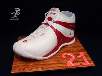 Larger than life AND1 BasketBall Shoe....all edible - Cake by Ciccio 