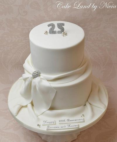 25th wedding anniversary cake - Cake by Nivia