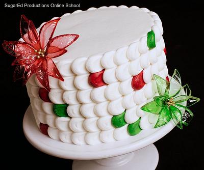gelatin fantasy poinsettias - Cake by Sharon Zambito