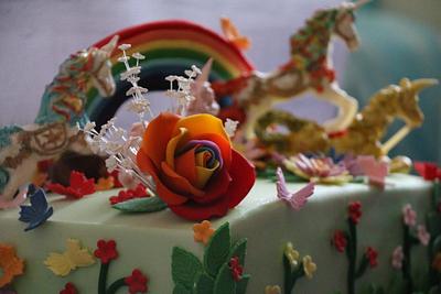 Magical Unicorns  - Cake by Julie's Heavenly Cakes 