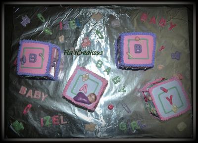 Baby Shower Block Cake - Cake by FiasCreations