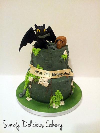 Toothless - Cake by Simply Delicious Cakery