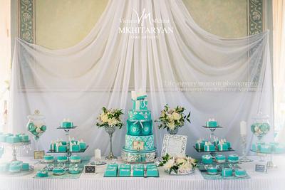 Tiffany style Dessert table - Cake by Art Cakes Prague