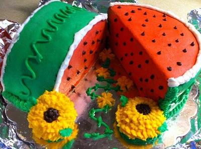 Fresh slice of watermelon - Cake by Sweet T's Cakes