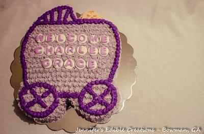 Baby Buggy Baby Shower Cake - Cake by Jennifer's Edible Creations