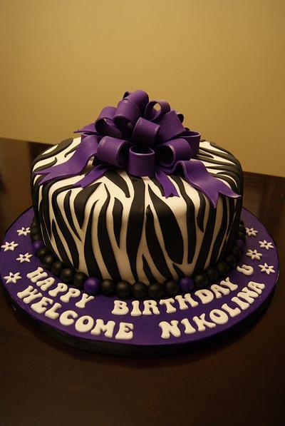 Trendy Zebra Cake - Cake by Angela