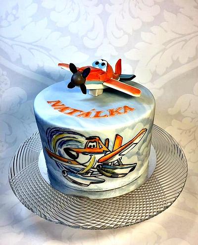 Hand painted dusty plane - Cake by Frufi