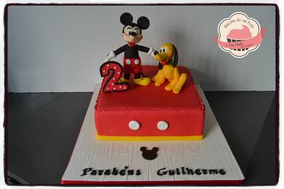 Mickey and Pluto - Cake by Historia de Um Bolo
