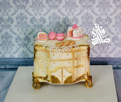 Vintage Console Cabinet cake - Cake by Faten_salah