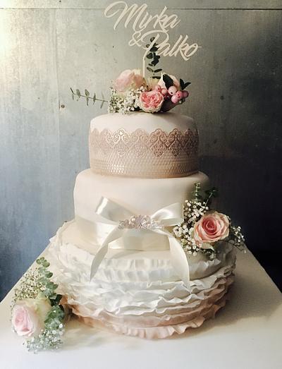 Wedding cake - Cake by AdaSweetAngels