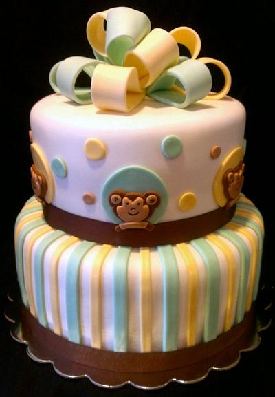 Monkey Baby Shower Cake - Cake by Kristi