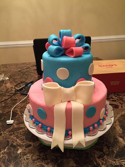 Daughters first birthday  - Cake by Missybloop