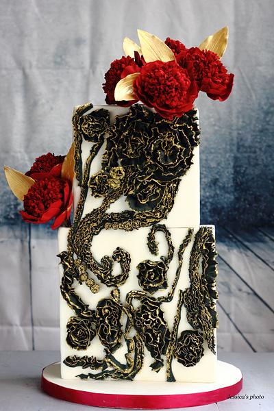 RUFFLE MELODY WEDDING CAKE - Cake by Jessica MV