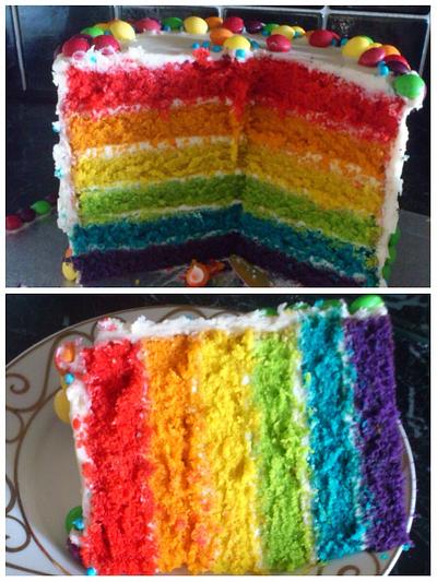 Rainbow cake - Cake by Looby69