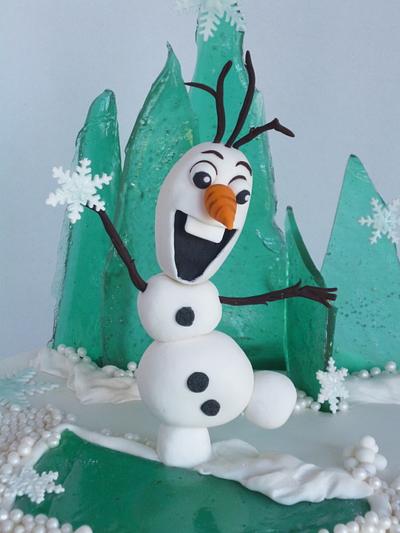 Olaf and Snowflakes - Cake by Hilz