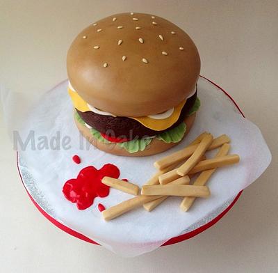 Burger & Fries - Cake by June