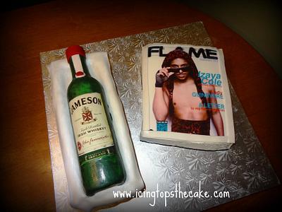 Jameson Bottle and Magazine - Cake by Icingtopsthecake
