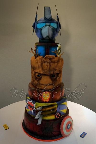 Marvel (and Transformers) Wedding Cake - Cake by Mr Baker's Cakes