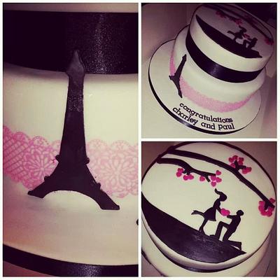 Parisian Engagement Cake - Cake by Rebecca Owen