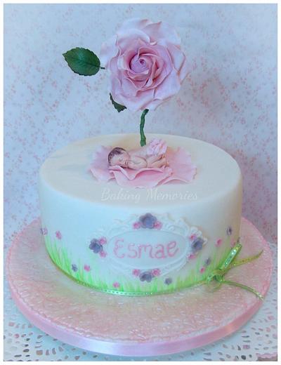 Christening cake for baby Esmae  - Cake by Baking Memories Jo