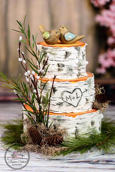 woodland wedding - Cake by Jaynee Cakes