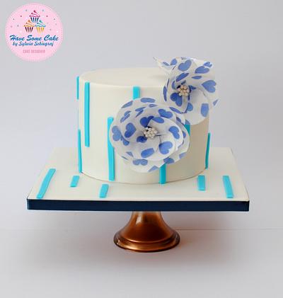 Wafer paper flowers - Cake by Sylwia Sobiegraj The Cake Designer