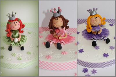 Three Little Princess Toppers! - Cake by Karen Dodenbier
