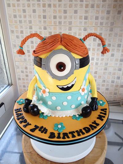 Girl Minion Cake - Cake by 3 Wishes Cake Co