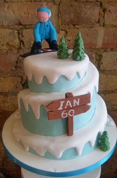 snowboarding cake - Cake by Helen Campbell