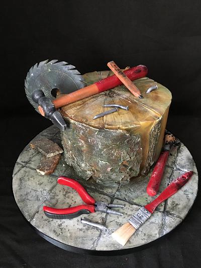 Builders cake for old builder Lamby  - Cake by Nightwitch 