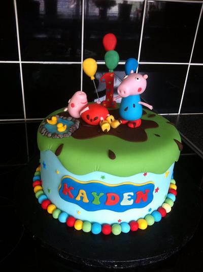 Peppa pig and George 1st birthday cake! - Cake by Berns cakes