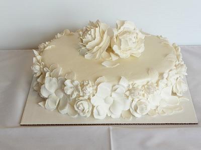 White on White - Cake by Marcia Hardaker