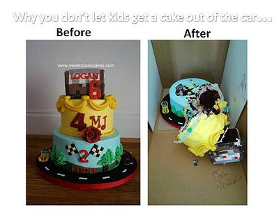 Don't let kids help unpack the trunk! - Cake by Sweet Scene Cakes