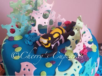 Scuba Diver Birthday Cake - Cake by Cherry's Cupcakes