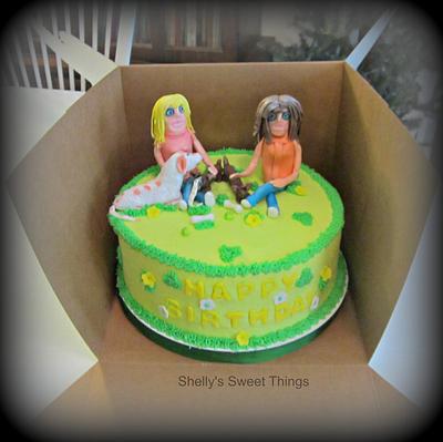 2 ladies & 3 doggies - Cake by Shelly's Sweet Things