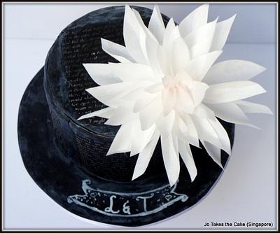 Chalkboard wafer dahlia - Cake by Jo Finlayson (Jo Takes the Cake)