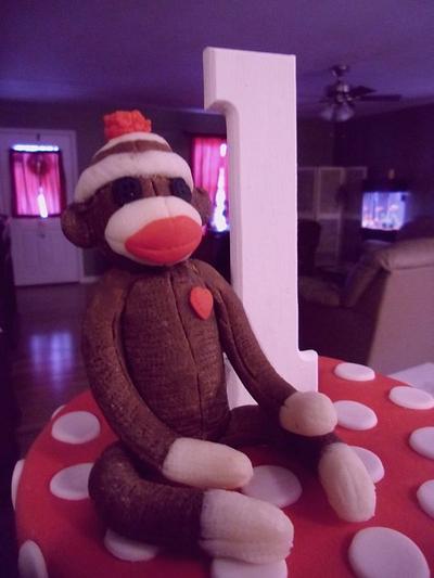 Modeling Chocolate Sock Monkey - Cake by Sarah Myers