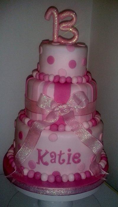 Pink Spots and Stripes - Cake by GracieCakes