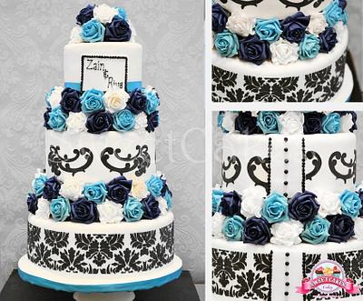 Damask Wedding Cakes - Cake by Farida Hagi