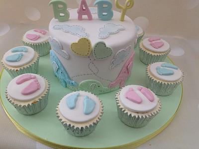 Elephant Baby Shower cake - Cake by Yvonne Beesley